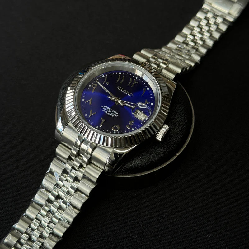Seiko Mod Datejust "Arabic Blue"