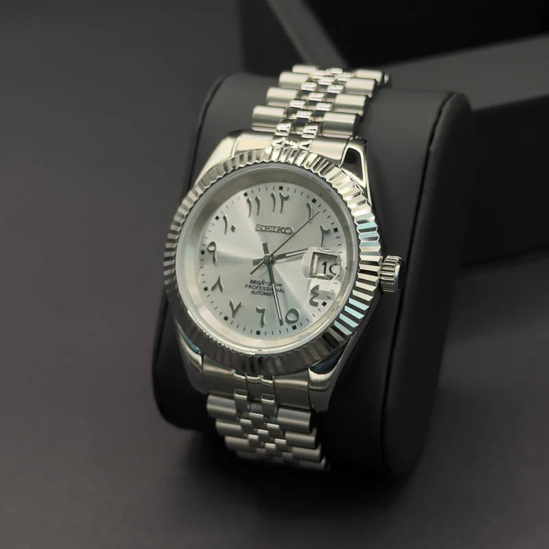 Seiko Mod Datejust "Arabic Steel"