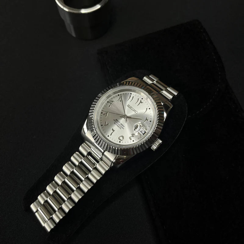 Seiko Mod Datejust "Arabic Steel"