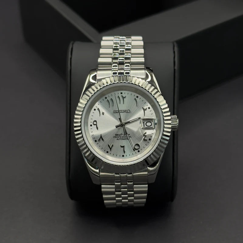 Seiko Mod Datejust "Arabic Steel"