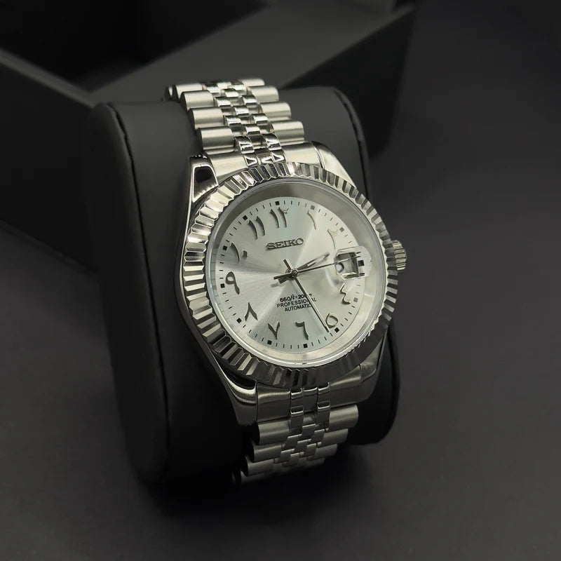 Seiko Mod Datejust "Arabic Steel"