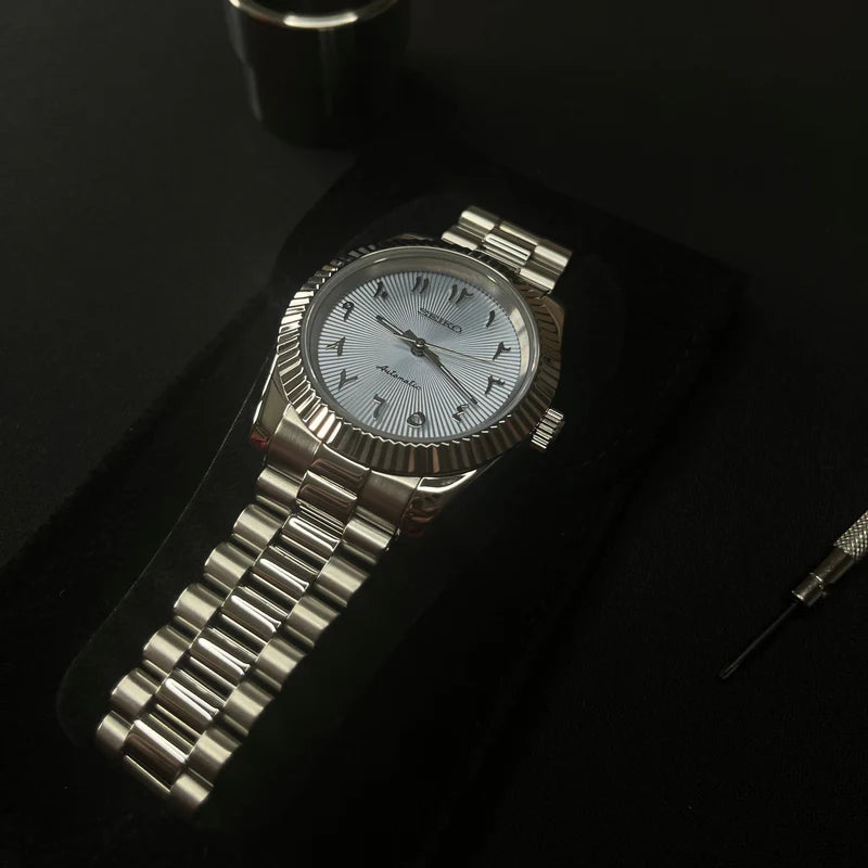 Seiko Mod Datejust "Azul degradado árabe"