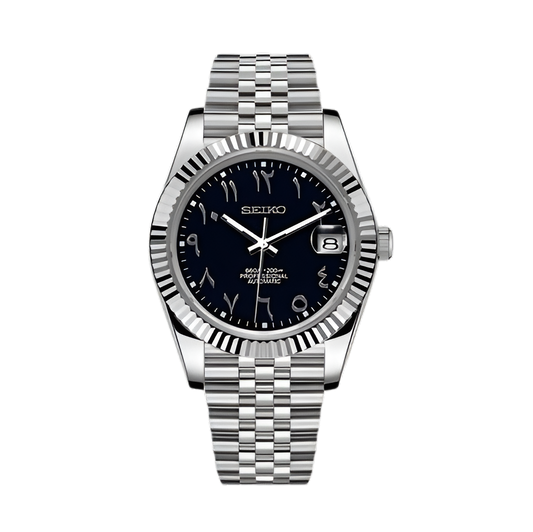 Seiko Mod Datejust "Arabic black"