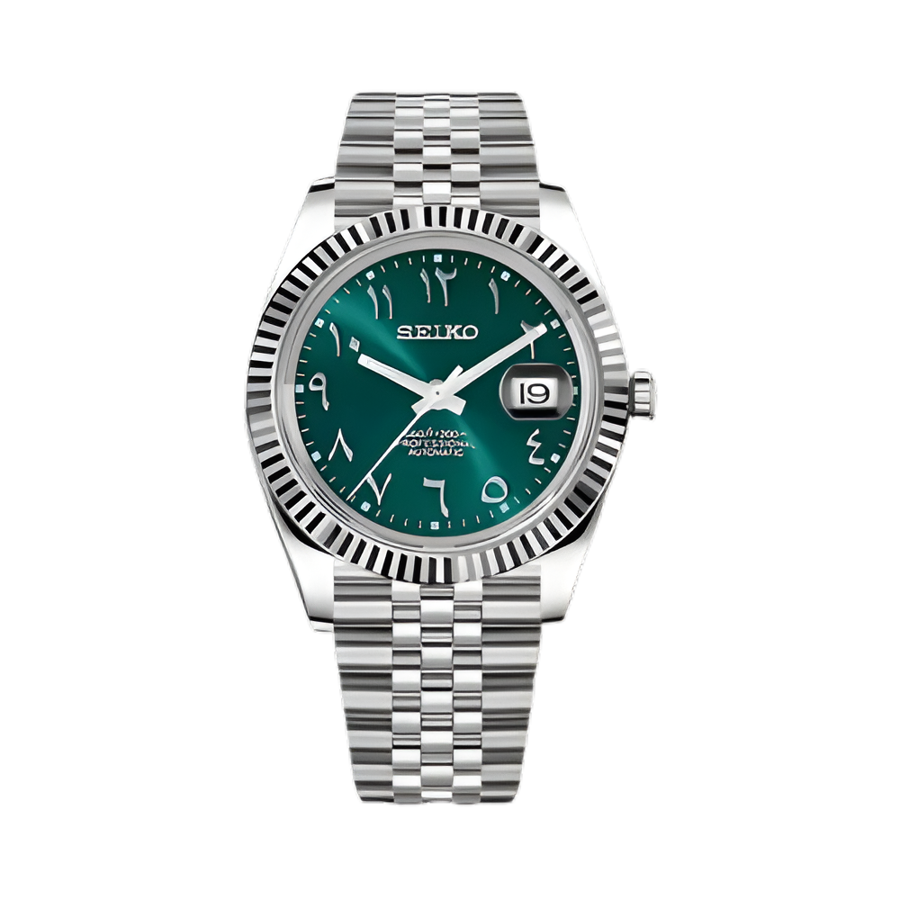 Seiko Mod Datejust "Arabic green"