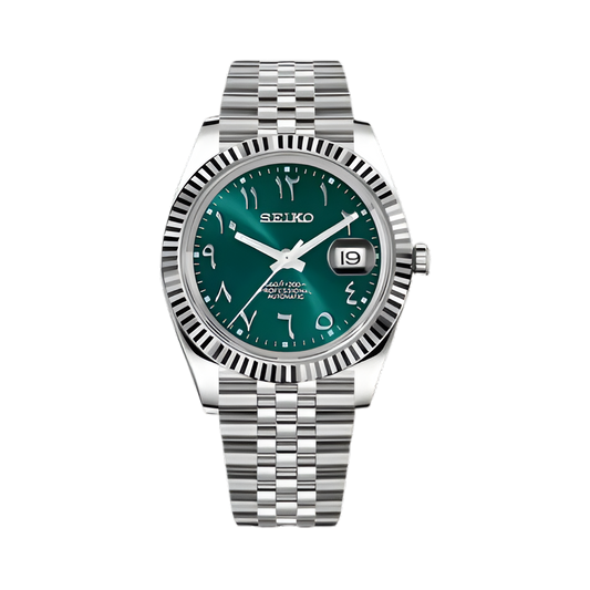Seiko Mod Datejust "Arabic green"
