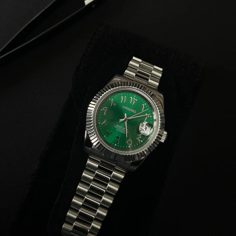 Seiko Mod Datejust "Arabic green"