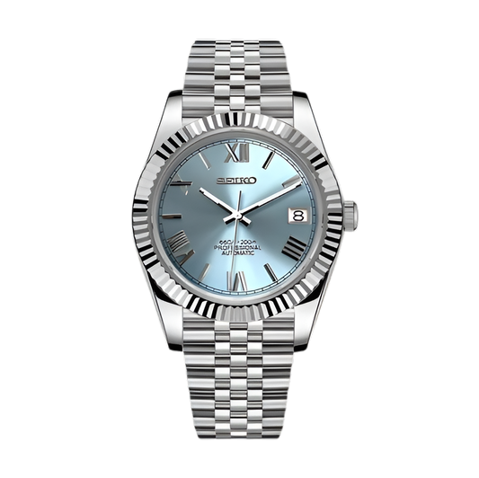 Seiko Mod Datejust "Ice blue Roman"