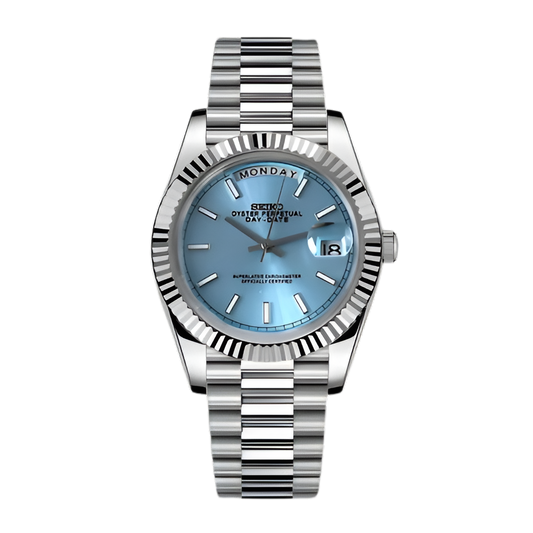 Seiko Mod Day-date "Ice Blue"